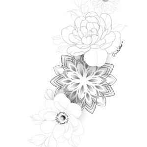 Mandala y flores-3