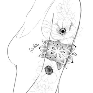 Mandala y flores-2