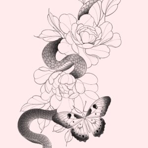 Serpiente y flores-1