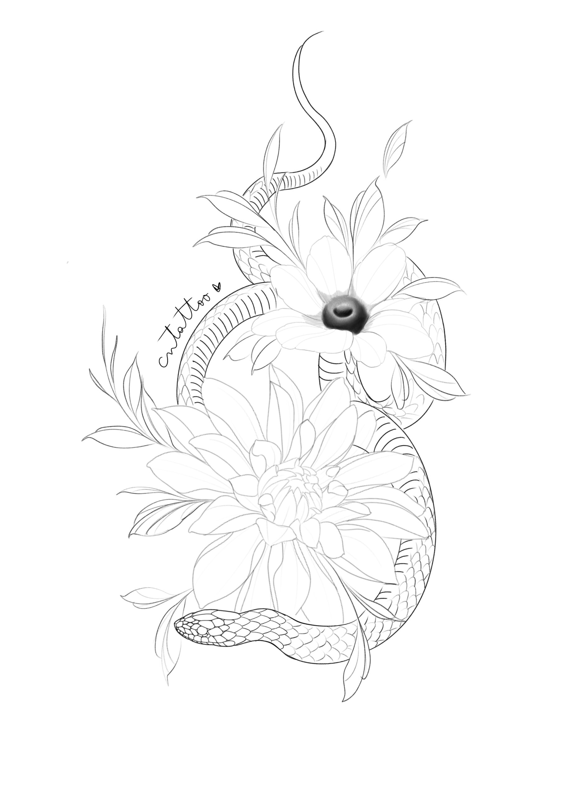 Serpiente y flores-2