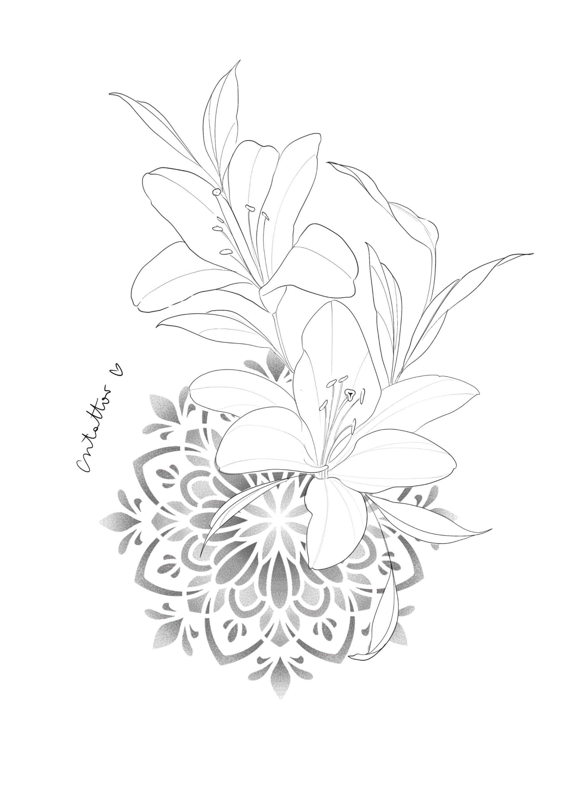 mandala y flores