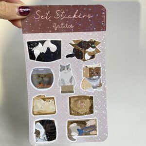 lamina stickers gatito