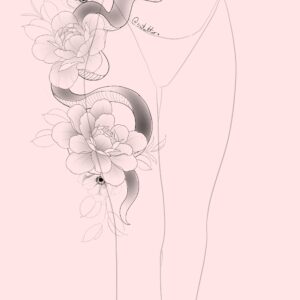 Serpiente y flores -3