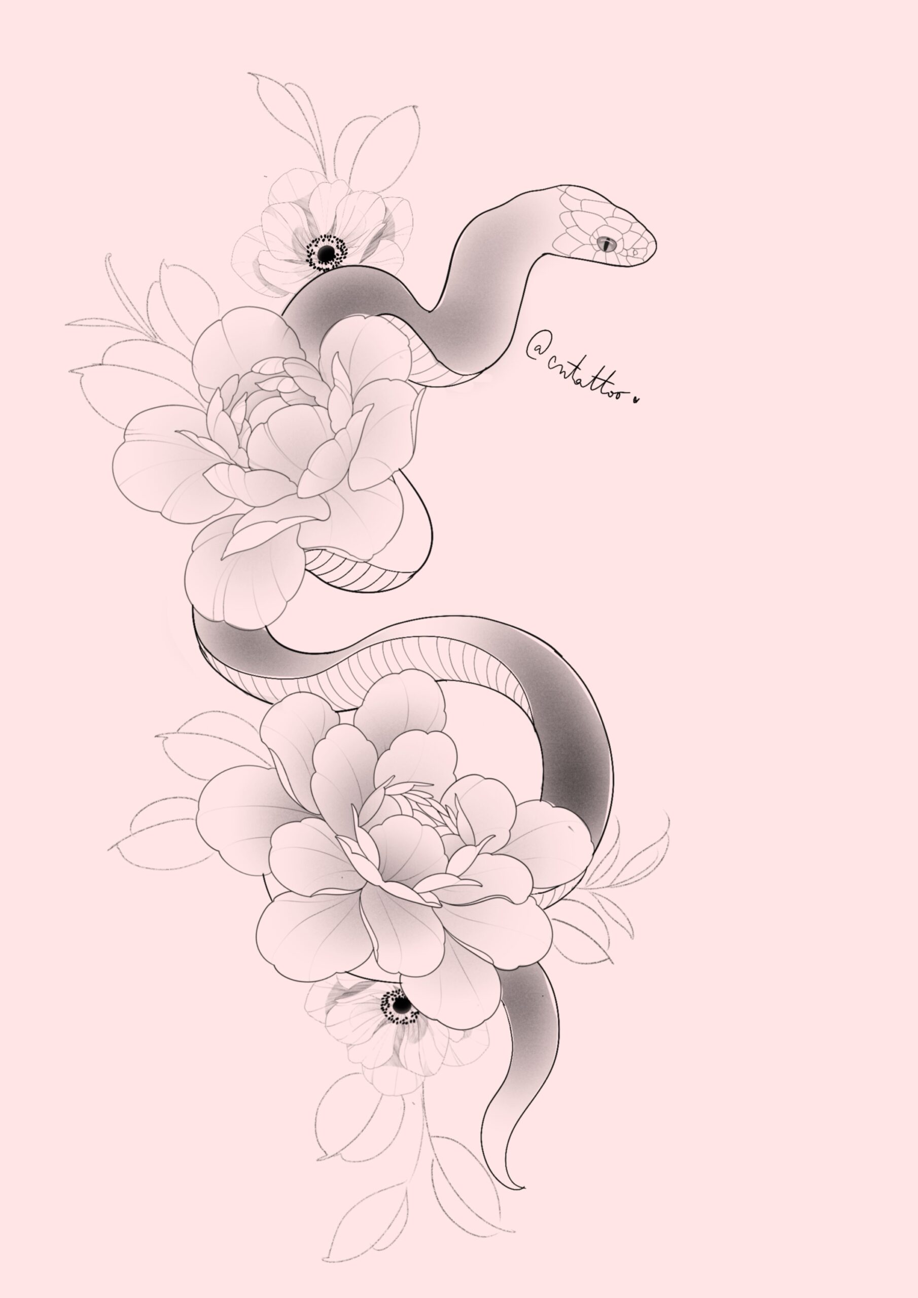 Serpiente y flores -3 - Imagen 2